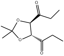 1,1'-((4R,5R)-2,2-dimethyl-1,3-dioxolane-4,5-diyl)bis(propan-1-one) 结构式