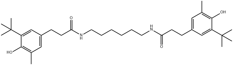 N,N'-1,6-己二基二[3-叔丁基-4-羟基-5-甲基]苯丙酰胺 结构式