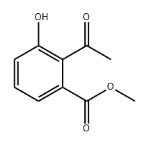 2-乙酰-3-羟基苯甲酸甲酯 结构式