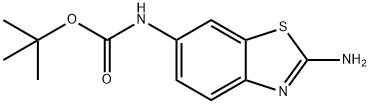 (2-氨基苯并[D]噻唑-6-基)氨基甲酸叔丁酯 结构式