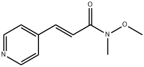 2-Propenamide, N-methoxy-N-methyl-3-(4-pyridinyl)-, (2E)- 结构式