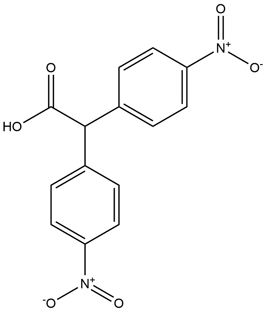 Benzeneacetic acid, 4-nitro-α-(4-nitrophenyl)- 结构式