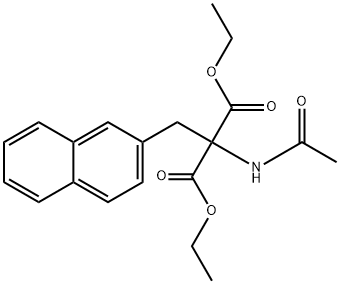 2-萘甲基-2-乙酰氨基丙二酸二乙酯 结构式