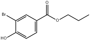 3-溴-4-羟基苯甲酸丙酯 结构式
