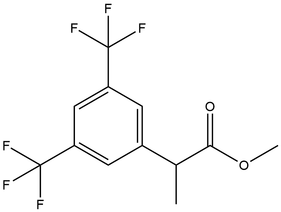 Benzeneacetic acid, α-methyl-3,5-bis(trifluoromethyl)-, methyl ester 结构式