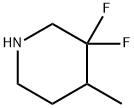 Piperidine, 3,3-difluoro-4-methyl- 结构式