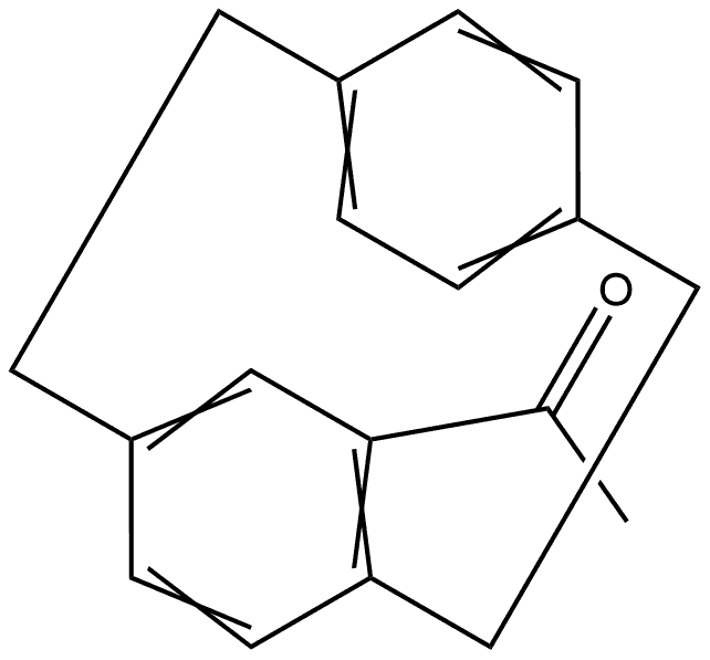 Ethanone, 1-tricyclo[8.2.2.24,7]hexadeca-4,6,10,12,13,15-hexaen-5-yl-, (S)- 结构式