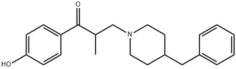 1-Propanone, 1-(4-hydroxyphenyl)-2-methyl-3-[4-(phenylmethyl)-1-piperidinyl]- 结构式