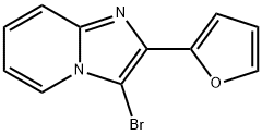 3-Bromo-2-(furan-2-yl)imidazo[1,2-a]pyridine 结构式