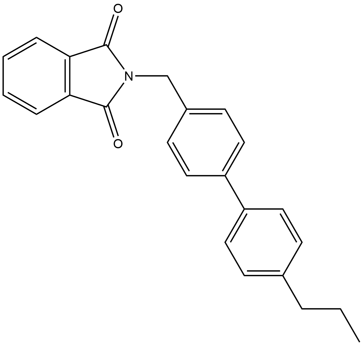 2-[(4'-Propyl[1,1'-biphenyl]-4-yl)methyl]-1H-isoindole-1,3(2H)-dione 结构式