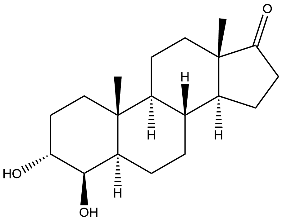 Androstan-17-one, 3,4-dihydroxy-, (3α,4β,5α)- 结构式