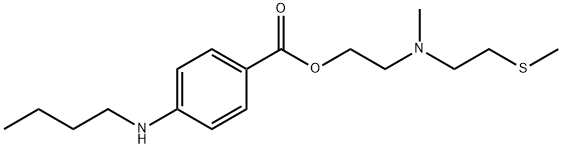 Benzoic acid, 4-(butylamino)-, 2-[methyl[2-(methylthio)ethyl]amino]ethyl ester 结构式