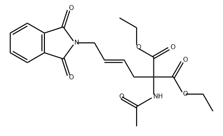 Propanedioic acid, (acetylamino)[(2E)-4-(1,3-dihydro-1,3-dioxo-2H-isoindol-2-yl)-2-butenyl]-, diethyl ester (9CI) 结构式