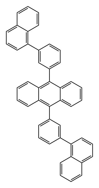 9,10-双(3-(萘-1-基)苯基)蒽 结构式