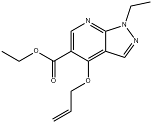 Ethyl 4-(allyloxy)-1-ethyl-1H-pyrazolo[3,4-b]pyridine-5-carboxylate 结构式