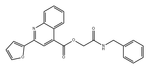 2-(苄氨基)-2-氧代乙基 2-(呋喃-2-基)喹啉-4-羧酸酯 结构式