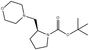 1-Pyrrolidinecarboxylic acid, 2-(4-morpholinylmethyl)-, 1,1-dimethylethyl ester, (2S)- 结构式