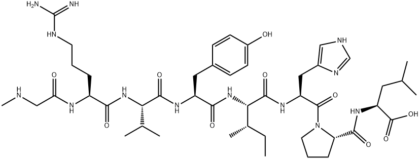 [sar1, leu8]-angiotensin ii acetate hydrate 结构式