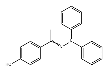 4-(1-(2,2-二苯基肼亚基)乙基)苯酚 结构式