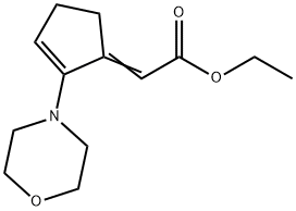 ACETIC ACID, 2-[2-(4-MORPHOLINYL)-2-CYCLOPENTEN-1-YLIDENE]-, ETHYL ESTER 结构式