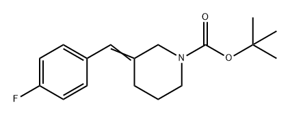 1-Piperidinecarboxylic acid, 3-[(4-fluorophenyl)methylene]-, 1,1-dimethylethyl ester 结构式