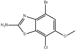 2-Benzothiazolamine, 4-bromo-7-chloro-6-methoxy- 结构式