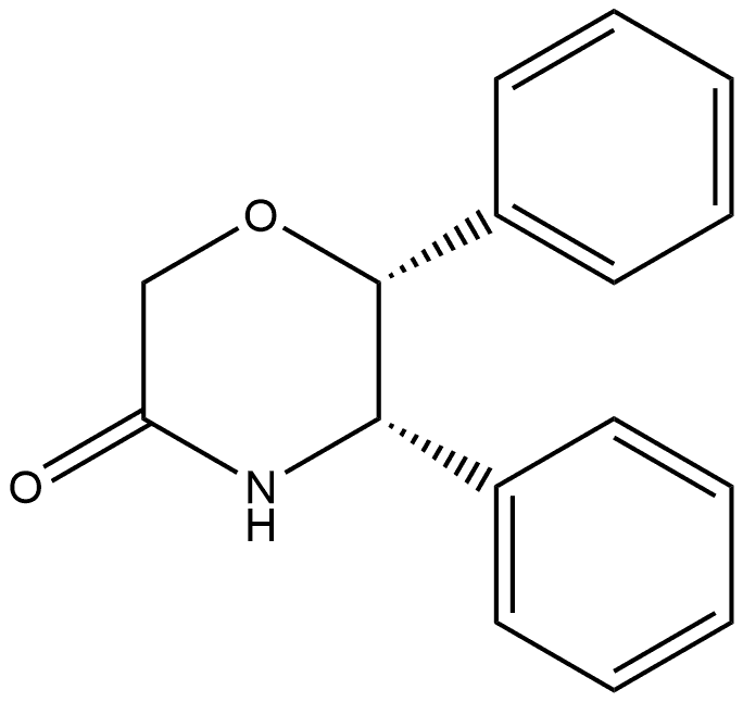 3-Morpholinone, 5,6-diphenyl-, cis- 结构式