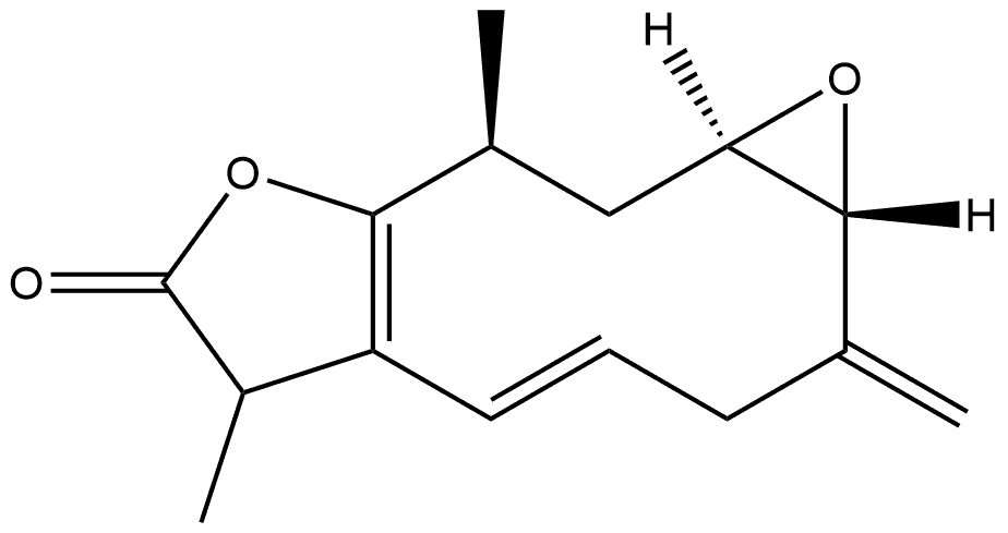1,2-环氧-10(14)-呋喃吉玛烯-6-酮 结构式