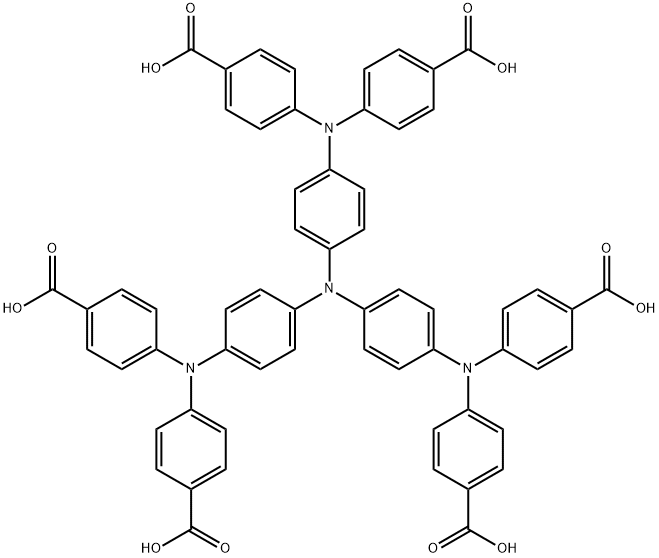 4,4',4''-三[N,N-二(4-羧基苯基)氨基]三苯胺 结构式