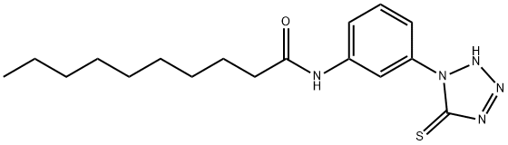 癸酰氨基苯基巯基四唑 结构式