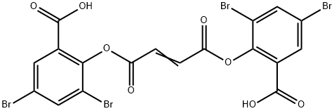 2,2'-(Fumaroylbis(oxy))bis(3,5-dibromobenzoic acid) 结构式