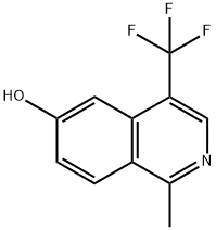 1-Methyl-4-(trifluoromethyl)isoquinolin-6-ol 结构式