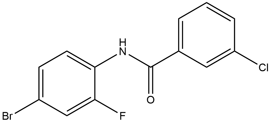 N-(4-溴-2-氟苯)-3-氯苯甲酰胺,97% 结构式