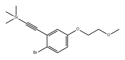 BENZENE, 1-BROMO-4-(2-METHOXYETHOXY)-2-[2-(TRIMETHYLSILYL)ETHYNYL]- 结构式