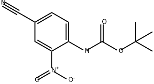 (4-氰基-2-硝基苯基)氨基甲酸叔丁酯 结构式