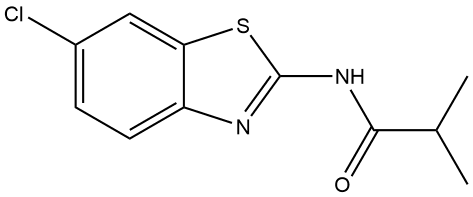 N-(6-Chloro-2-benzothiazolyl)-2-methylpropanamide 结构式