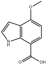 4-甲氧基-1H-吲哚-7-羧酸 结构式