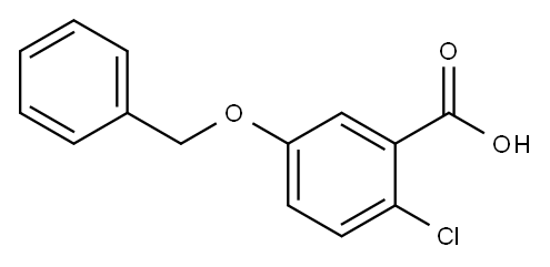 Benzoic acid, 2-chloro-5-(phenylmethoxy)- 结构式