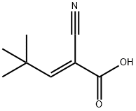 (E)-2-氰基-4,4-二甲基戊-2-烯酸 结构式