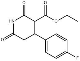 3-Piperidinecarboxylic acid, 4-(4-fluorophenyl)-2,6-dioxo-, ethyl ester 结构式