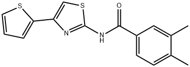 BENZAMIDE, 3,4-DIMETHYL-N-[4-(2-THIENYL)-2-THIAZOLYL]- 结构式