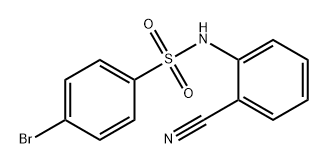 4-溴-N-(2-氰基苯基)苯并-1-磺酰胺 结构式