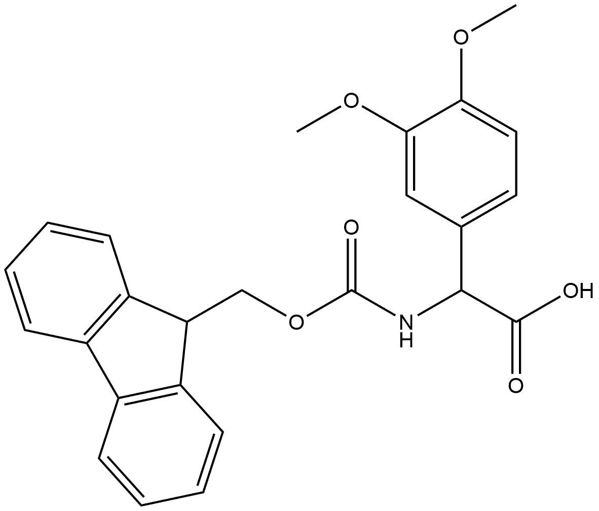 2-(3,4-dimethoxyphenyl)-2-({[(9H-fluoren-9-yl)met
hoxy]carbonyl}amino)acetic acid 结构式