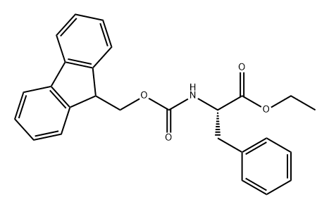 L-Phenylalanine, N-[(9H-fluoren-9-ylmethoxy)carbonyl]-, ethyl ester 结构式