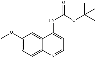 Carbamic acid, (6-methoxy-4-quinolinyl)-, 1,1-dimethylethyl ester (9CI) 结构式