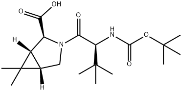 (1R,2S,5S)-3-[(2S)-2-[[(1,1-DIMETHYLETHOXY)CARBONYL]AMINO]-3,3-DIMETHYL-1-OXOBUTYL]-6,6-DIMETHYL-3-A 结构式