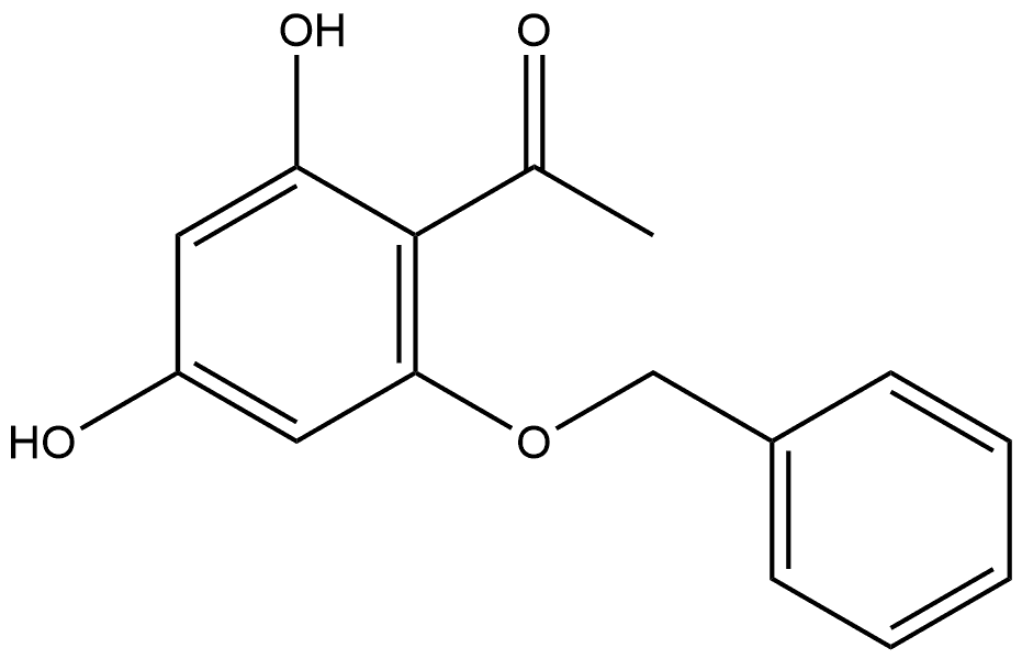 1-(2-(苄氧基)-4,6-二羟基苯基)乙烷-1-酮 结构式