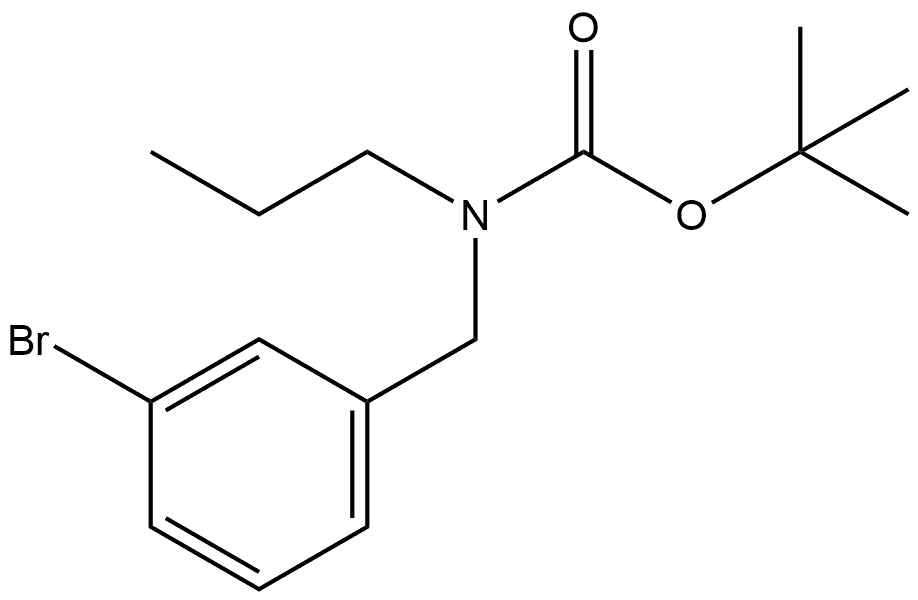 Carbamic acid, [(3-bromophenyl)methyl]propyl-, 1,1-dimethylethyl ester (9CI) 结构式