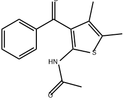 Acetamide, N-(3-benzoyl-4,5-dimethyl-2-thienyl)- 结构式