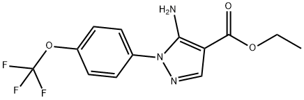 5-氨基-1-(4-(三氟甲氧基)苯基)-1H-吡唑-4-羧酸乙酯 结构式